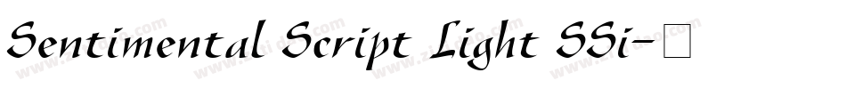 Sentimental Script Light SSi字体转换